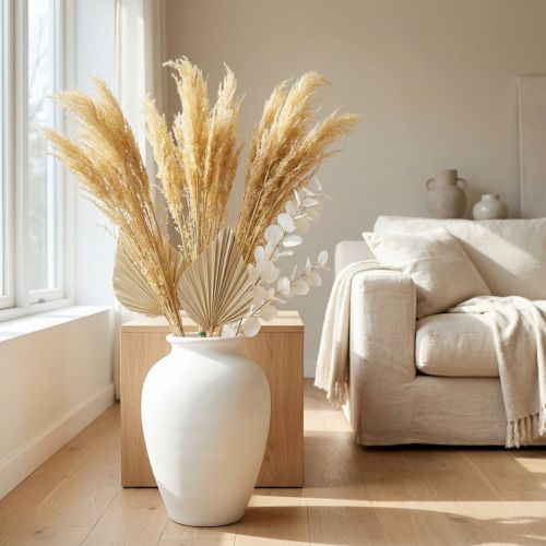 Pampa erba gialla Erba ornamentale artificiale Floricoltura secca 3 pezzi | Floristik24.it