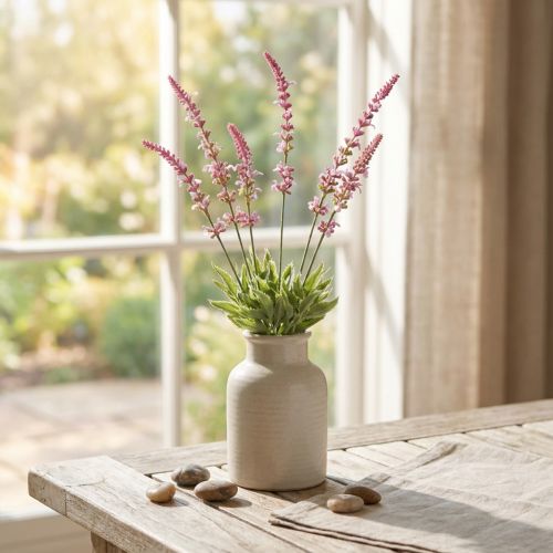 Fiori artificiali, decorazione lavanda, mazzo di lavanda viola 45 cm 3 pezzi | Floristik24.it