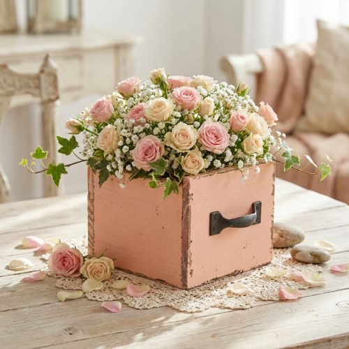 Cassetta per piante in legno decorativo per piante Pesca 12,5 cm | Floristik24.it