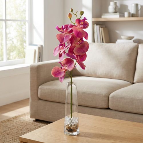 Orchidea artificiale Phalaenopsis Orchidea Fucsia 78cm | Floristik24.it