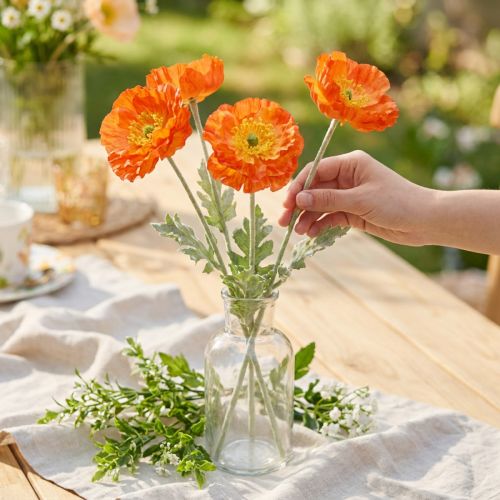 Papaveri artificiali fiori estivi arancioni Ø7cm L78cm 3pz | Floristik24.it