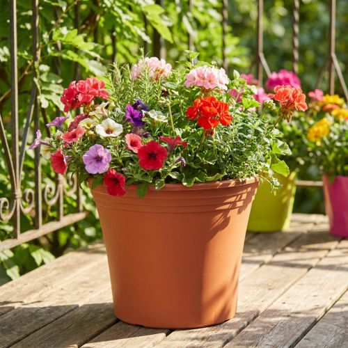 Vaso “Irys” plastica terracotta Ø33cm H27,5cm 1 pz | Floristik24.it
