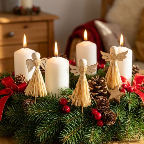Decorazione dell'Avvento angelo tappi decorativi per fiori 5×11 cm 12 pz | Floristik24.it