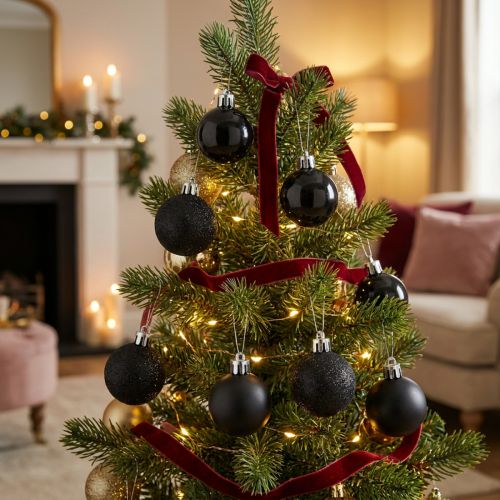 Mini Palline per Albero Plastica Infrangibile Nera Ø3cm 14pz | Floristik24.it