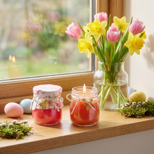 Prodotto Candele profumate in vetro farfalla oro primavera H7cm 2pz