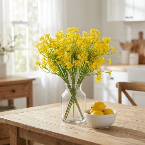 Camomilla artificiale come bouquet di fiori per una decorazione fresca e di facile manutenzione, 28 cm, 3 pezzi | Floristik24.it