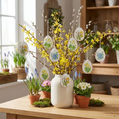 Uova di Pasqua con fiori