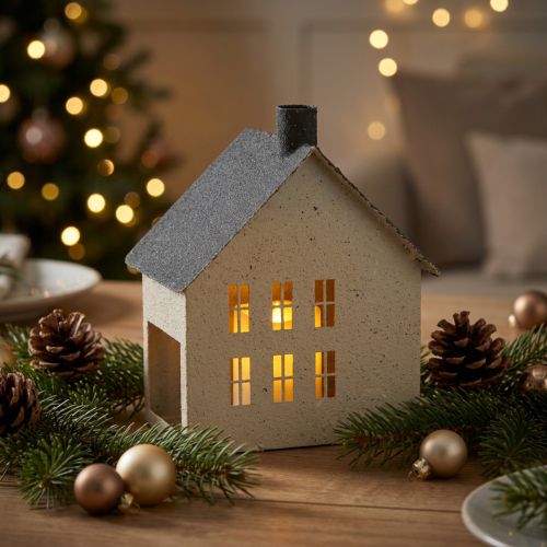 Lanterna decorativa in metallo a forma di faro, 16 cm | Floristik24.it