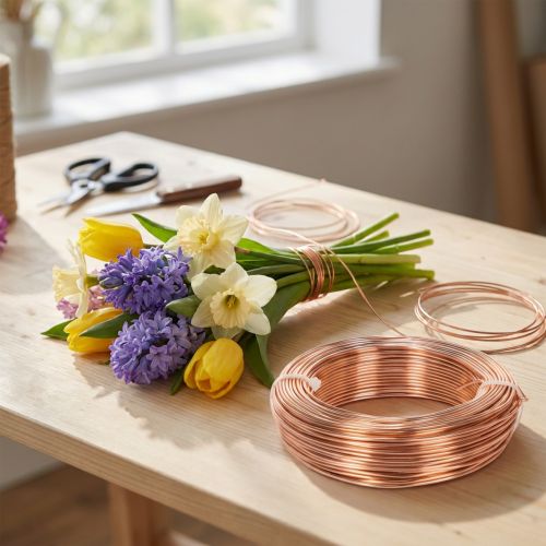 Prodotto Rotolo di filo di alluminio per lavori artigianali e floricoltura, 60 m, 500 g