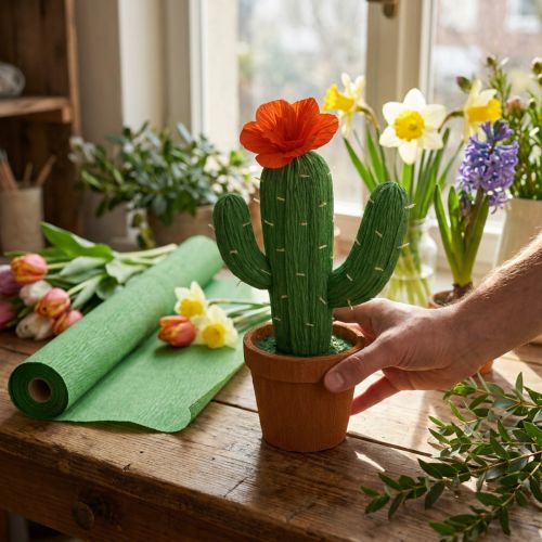 Carta crespa per fioristi verde 50x250cm | Floristik24.it