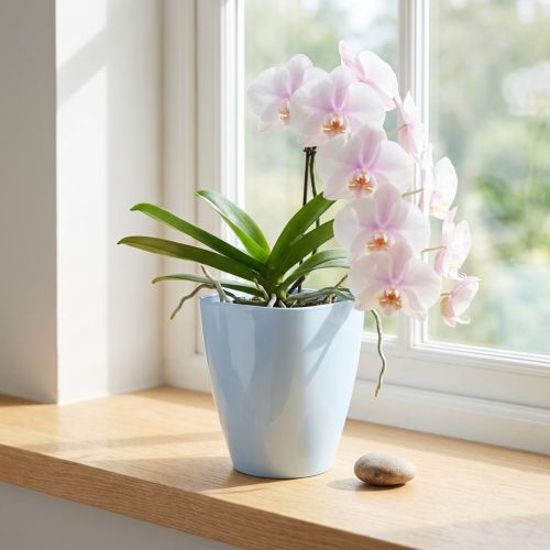 Vaso per orchidee lucido Ø12,5 cm bianco 1 pezzo | Floristik24.it