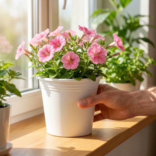 Vaso in plastica “Irys” bianco Ø19cm H16cm 1 pz | Floristik24.it