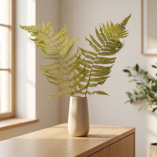 Prodotto Felce essiccata e conservata. Perfetta per decorazioni naturali per la casa. 80 cm