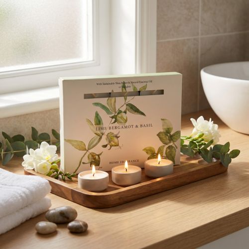 Candele profumate lime bergamotto basilico Ø3,5 cm 12 pz | Floristik24.it