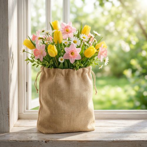 Borsa di juta 28×10cm H40cm | Floristik24.it