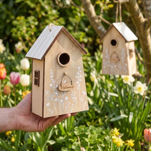 Prodotto Decorazione per casetta per uccelli da appendere bianco naturale 14,5 cm 2 pz