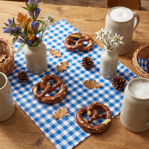 Decorazione di pretzel Decorazione sparsa Mini pretzel artificiali 4 cm 6 pezzi Decorazione da tavola per feste | Floristik24.it
