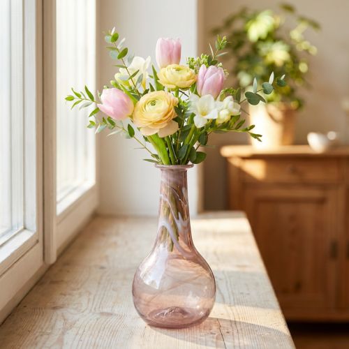 Mini vaso da fiori in vetro viola Ø7,5 cm H15 cm | Floristik24.it