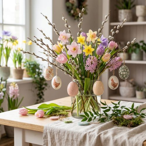 Prodotto Decorazioni a forma di uova di Pasqua come idee decorative. Deliziosi accessori per decorazioni pasquali, 6 cm, 6 pezzi.