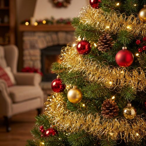 Tinsel dorato riccio di alta qualità 50 g | Floristik24.it