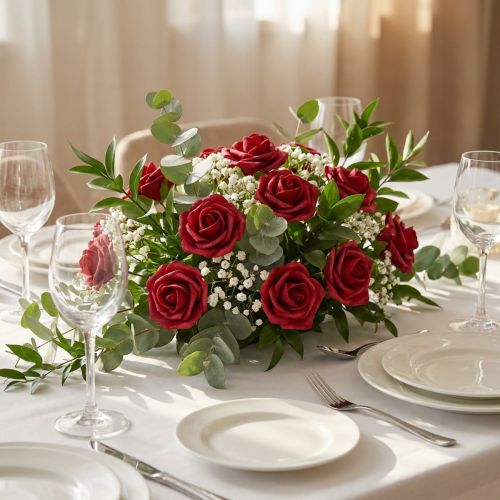 Rosa rossa in schiuma Ø4cm 48 pz | Floristik24.it