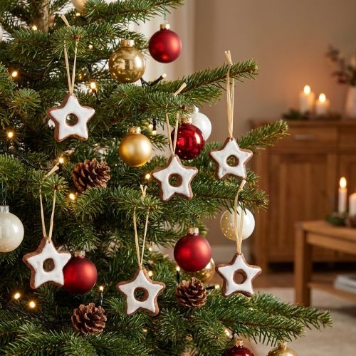 Decorazioni per l'albero di Natale, stelle di cannella, stelle decorative in plastica, 5 cm, decorazione natalizia tradizionale, set da 24 pezzi | Floristik24.it