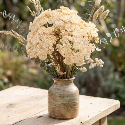 Achillea artificiale in crema Fiori artificiali Achillea 30 cm 6 pezzi | Floristik24.it