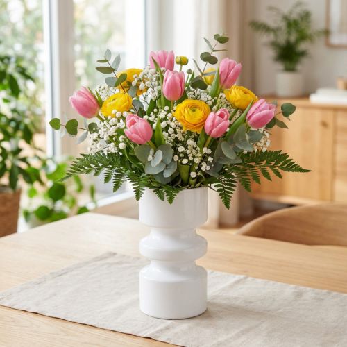 Vaso per fiori in metallo