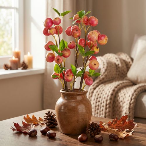 Rami decorativi ornamentali mela giallo/rosso autunno inverno L58cm 3 pz | Floristik24.it