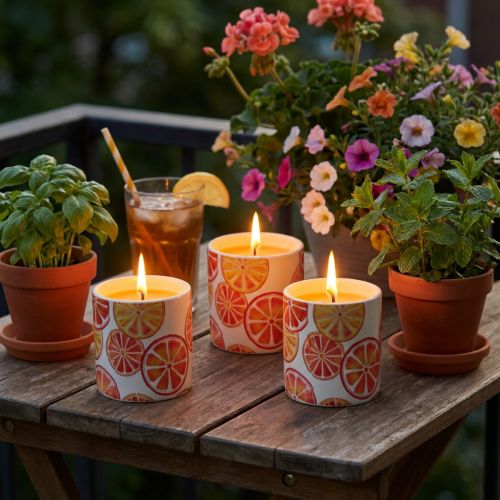 Candele da esterno in ceramica