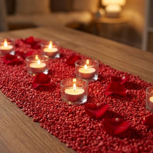 Pietre decorative rosse in granulato decorativo 2mm - 3mm 2kg | Floristik24.it