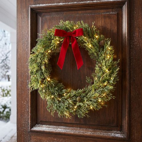 Corona di abete artificiale con pigne, decorazione natalizia, corona per porta, Ø36cm, verde | Floristik24.it