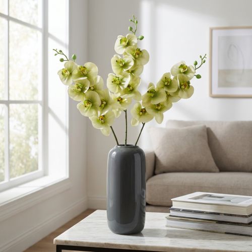 Prodotto Orchidea Phalaenopsis artificiale giallo verde L83cm