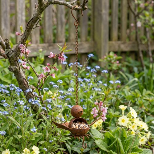 Decorazione per griglia per uccelli in metallo per uccelli da giardino 13 cm | Floristik24.it