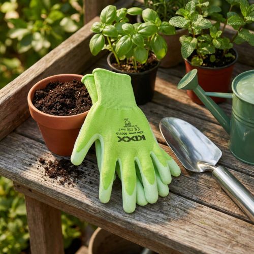 Guanti da giardino Kixx verde chiaro, lime taglia 10 | Floristik24.it