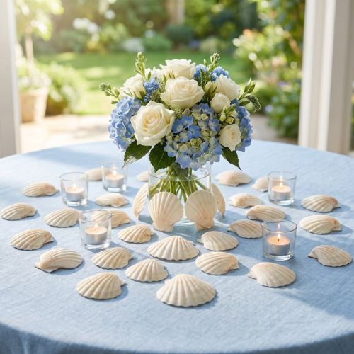 Decorazione a conchiglia Capesante al naturale 3,5cm–4cm 300g | Floristik24.it
