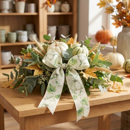Nastro regalo zucca verde autunnale 40mm 15m | Floristik24.it