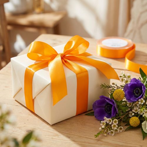 Nastro regalo e decorativo 25 mm x 50 m arancione | Floristik24.it