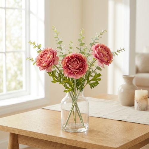 Ranuncolo artificiale come bouquet per una decorazione elegante e di facile manutenzione, 51 cm, 3 pezzi | Floristik24.it