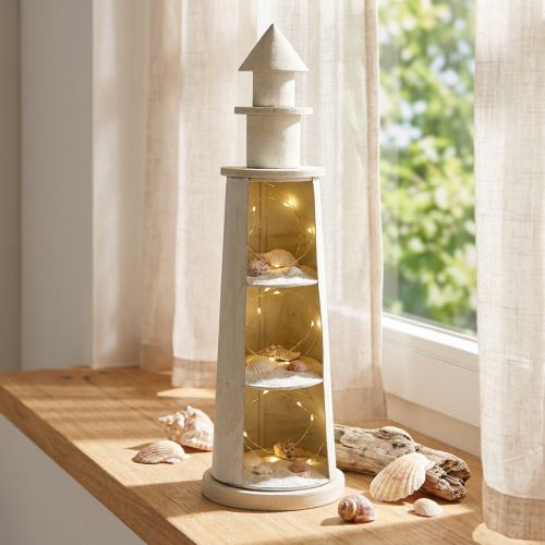 Faro Shabby Chic Crema Marittimo Deco Ø13cm H41.5cm | Floristik24.it