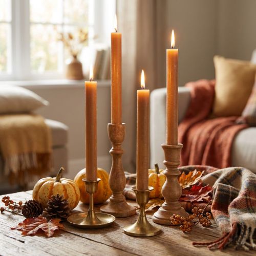 Candele affusolate monocolore,
