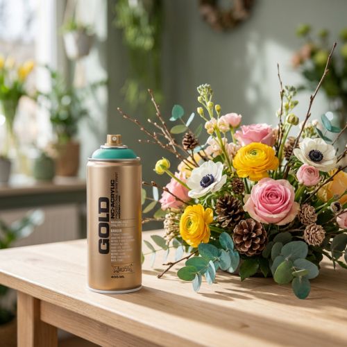 Vernice spray verde vernice spray Montana Gold Acrilico Malachite 400ml | Floristik24.it