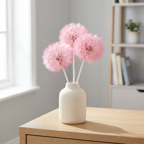 Decorazione di fiori secchi con tarassaco gigante, elegante accessorio per la casa, 12 cm, 4 pezzi | Floristik24.it