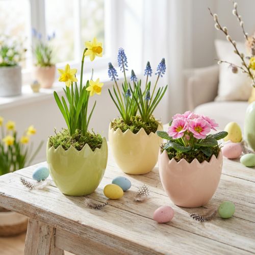 Vaso per fiori con motivo a