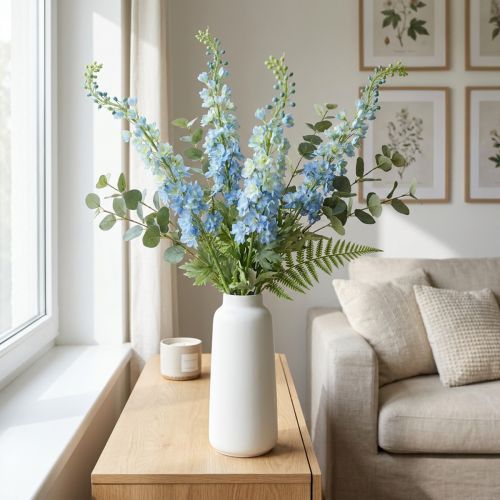 Speronella artificiale Fiore artificiale blu Delphinium 130cm | Floristik24.it