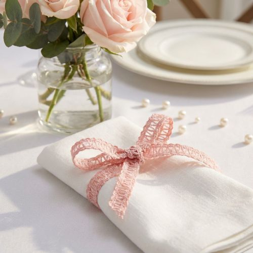 Nastro decorativo rosa antico, nastro di pizzo, forniture per fioristi, matrimonio B15mm L15m | Floristik24.it
