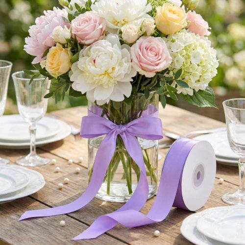 Nastro regalo e decorativo in taffetà lilla 40 mm x 50 m | Floristik24.it