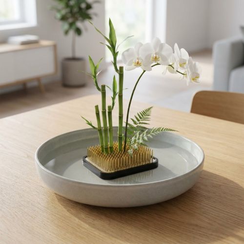 Prodotto Riccio Kenzan Rettangolare Argento Ottone 70×50mm