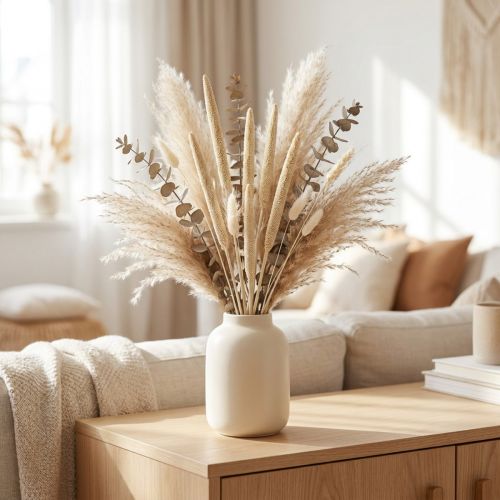 Decorazione a secco sbiancata di miglio perlato Babala 25 pezzi | Floristik24.it