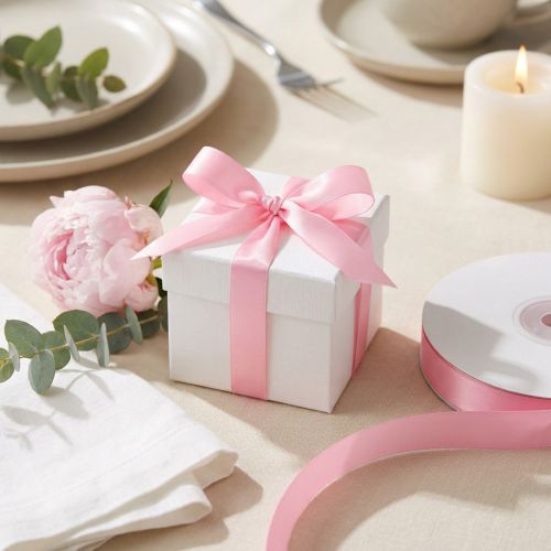 Nastro regalo e decorativo 8 mm x 50 m rosa chiaro | Floristik24.it